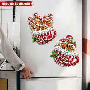 Personalized Christmas Gingerbread Cup Family Decal with 2-10 Names,"Put" The Family Into Gingerbread Cups To Welcome Christmas