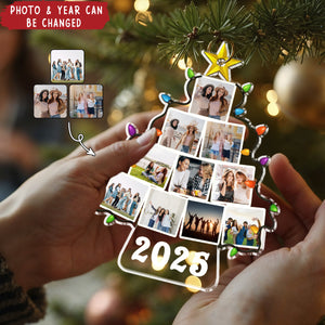 Personalized "Our Family Photo" Christmas Tree Ornament With Year - Fill Every Christmas With Warm Family Memories
