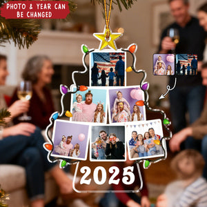 Personalized "Our Family Photo" Christmas Tree Ornament With Year - Fill Every Christmas With Warm Family Memories