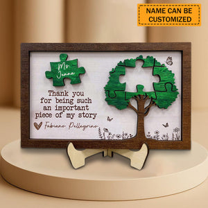 Custom Teacher Appreciation Gifts - Personalized 2-Layer Wooden Plaque