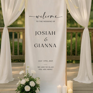 Fabric Wedding Welcome Sign - Personalized Wedding Welcome Sign