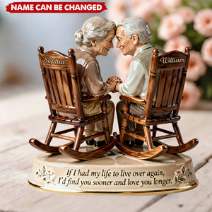 Personalized Growing Old Together Acrylic Plaque With Names | Romantic "Find You Sooner" Anniversary Valentine's Day Gift For Grandparents Parents