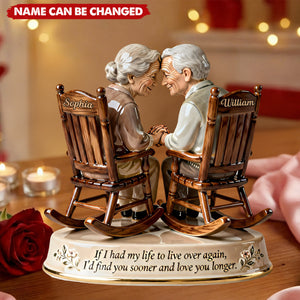 Personalized Growing Old Together Acrylic Plaque With Names | Romantic "Find You Sooner" Anniversary Valentine's Day Gift For Grandparents Parents