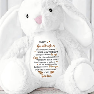 Personalized To My Granddaughter Love Promise Stuffed Bunny With Names & Color | Meaningful Birthday Gift For Granddaughters