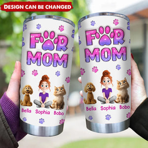 Furry Friends, Full Heart - Dog & Cat Personalized Tumbler - Gift For Pet Owners, Pet Lovers