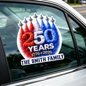 Personalized Eagle Liberty Bell Decal With Family Name - 250th Independence Gift