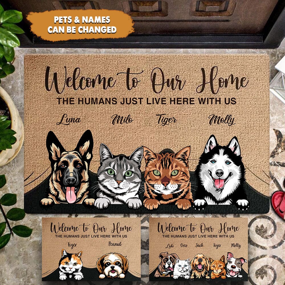 Welcome To The Pet Home - Funny Customized Pet Decorative Mat, Doormat