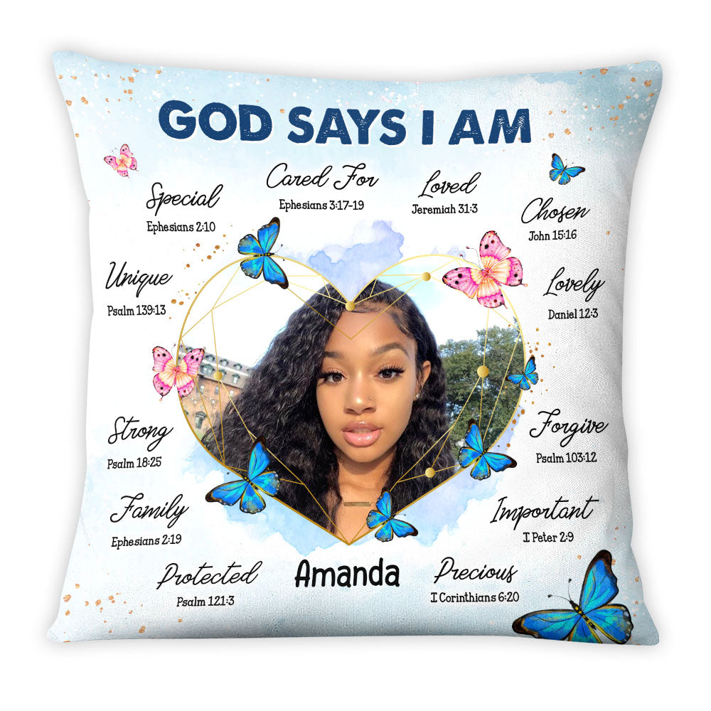 Gift For Daughter God Says I Am Photo Pillow