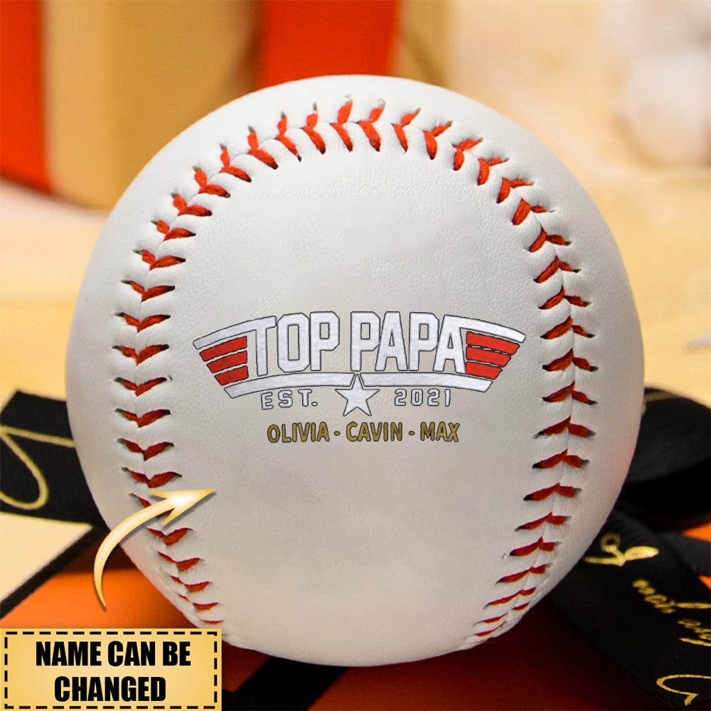 Personalized Papa, Grandpa's Birthday, Father's Day Gift Baseball