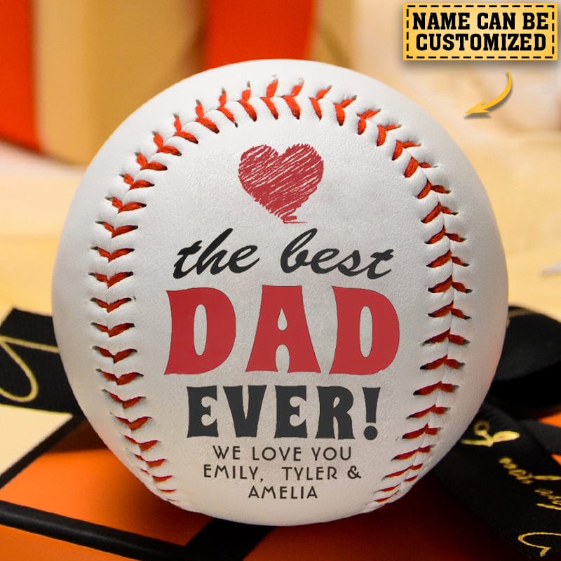 Personalized Best Dad Ever Red Heart Father's Day