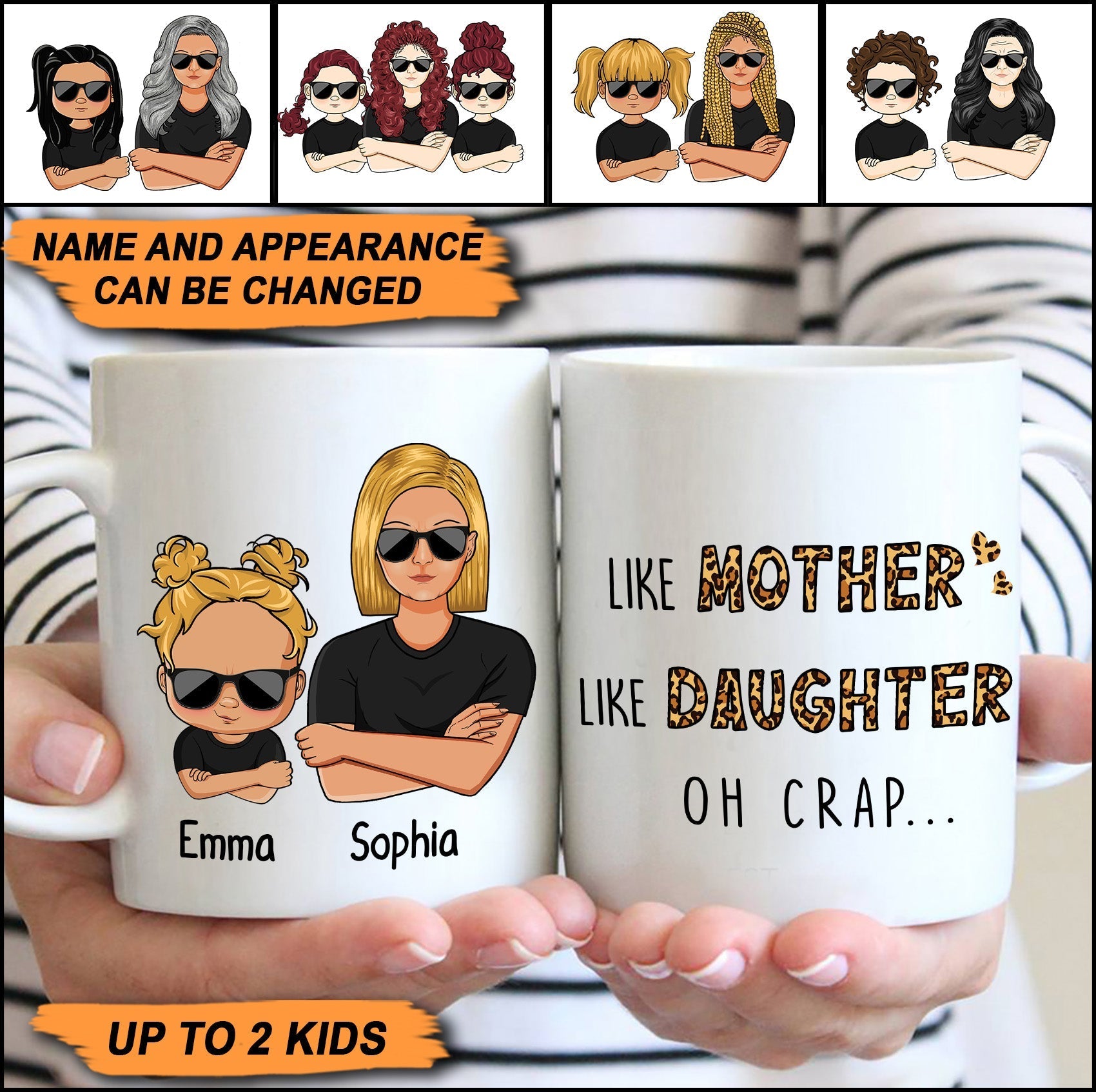 Gift for Mother Like Mother Like Daughter Personalized Mug