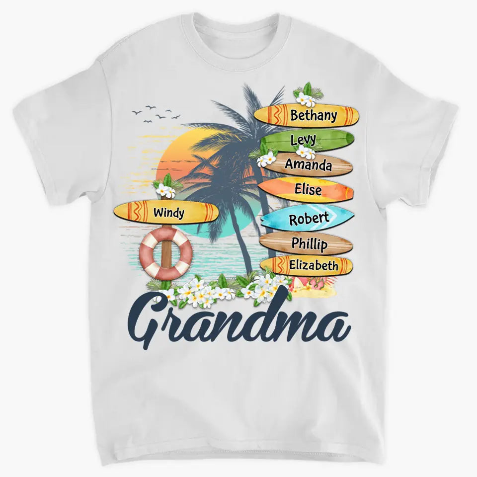 Personalized Custom T-Shirt - Mother's Day, Birthday Gift For Mom, Grandma - Grandma Summer