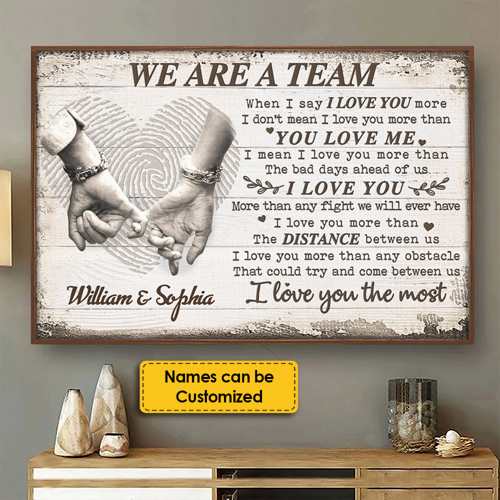 Personalized Horizontal Poster - I Love You More Than Any Fight We Will Ever Have - Gift For Couples