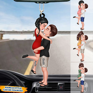 Summer Doll Couple Kissing Hugging  Personalized Ornament