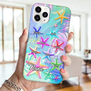 Summer Vibe Beach Colorful Starfish Grandma Auntie Mom Kids Personalized Phone Case