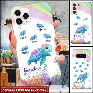 Personalized Phone CaseTurtle Grandma With Grandkids