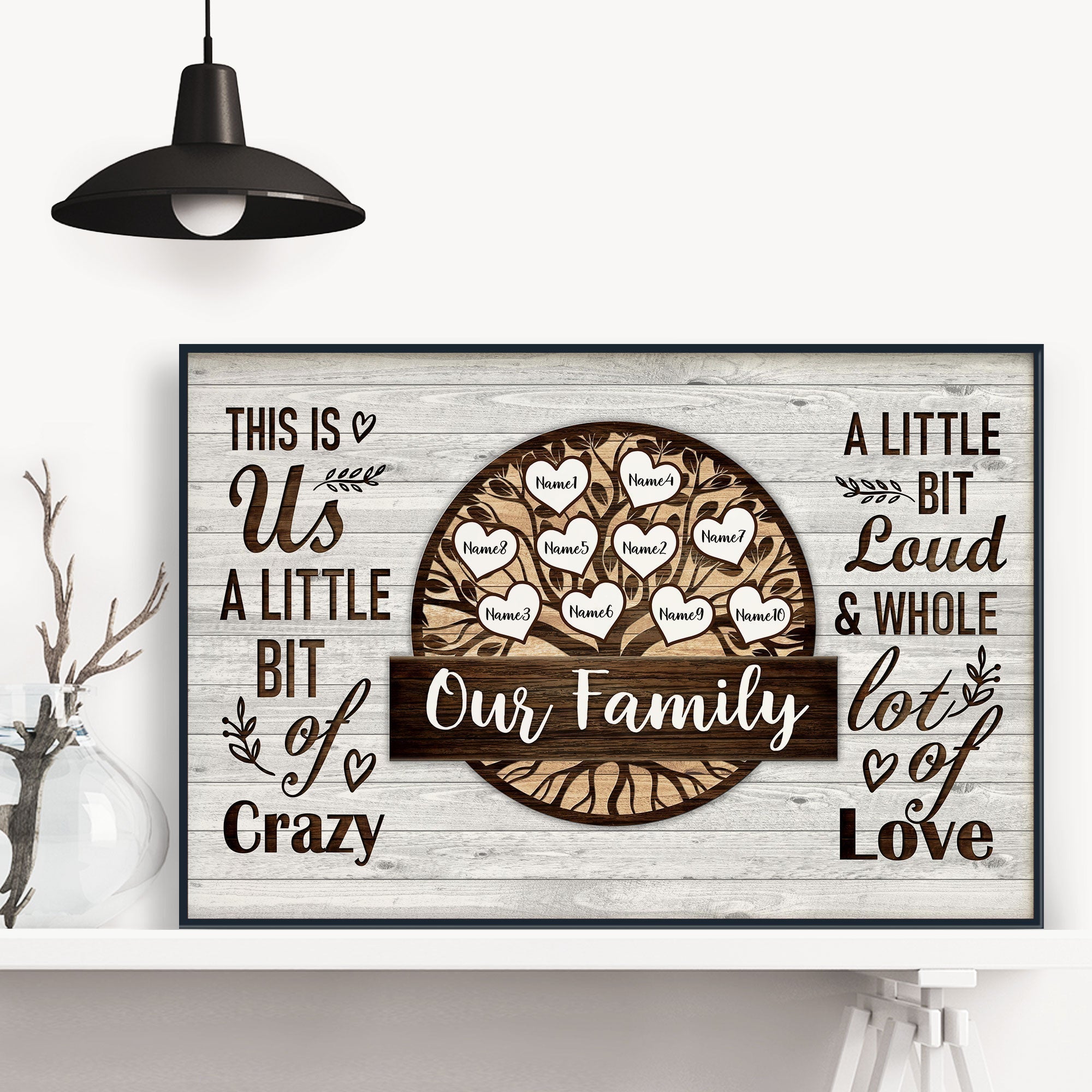 Custom Canvas This Is Us A Little Bit Of Crazy Family - Gift For Family