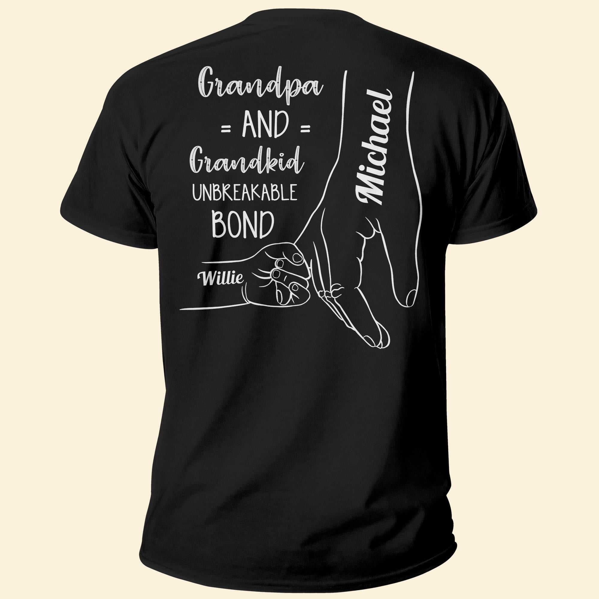 Unbreakable Bond Between Grandpa And Grandkids - Personalized Shirt - Birthday, Loving Gift For Grandparent, Grandpa & Grandkids
