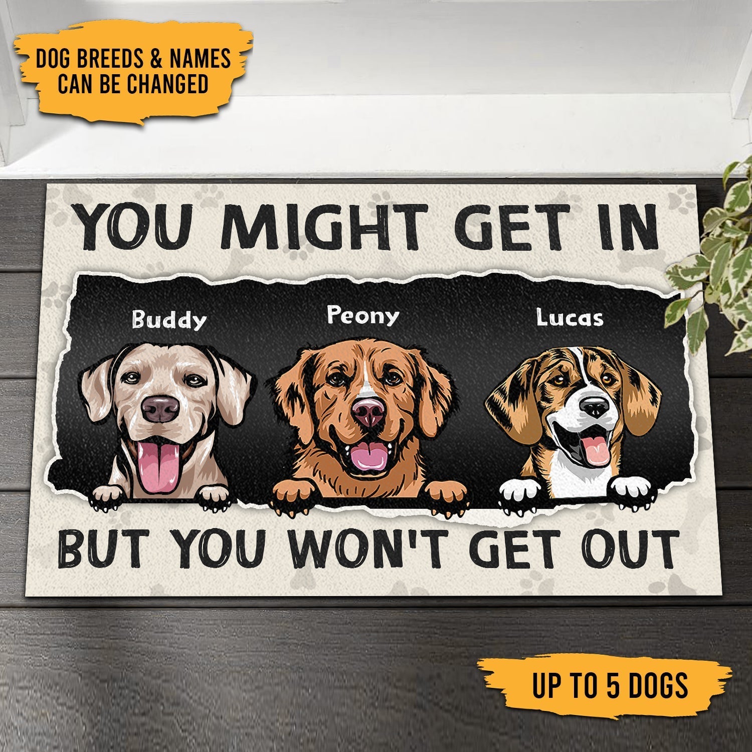 Dog Personalized Doormat