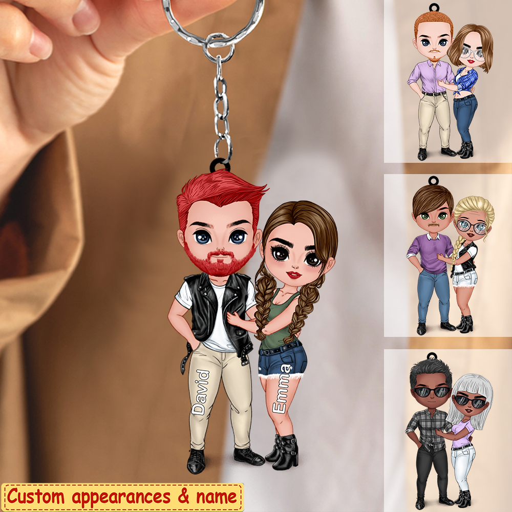 Personalized Couple Hugging Keychain Gift for Couples