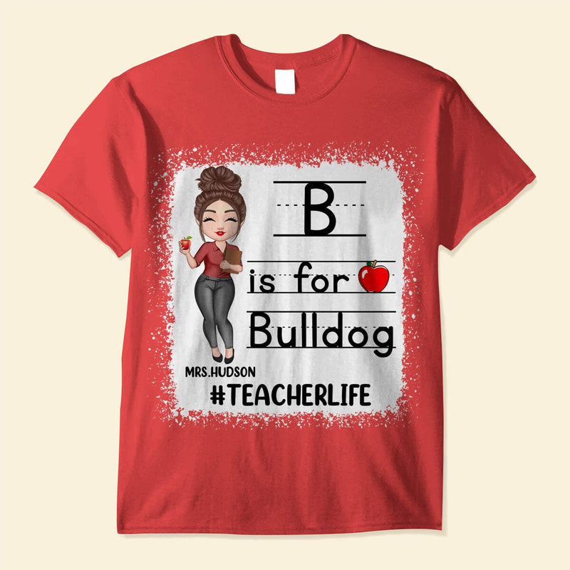 Personalized School Mascot Custom Teacher T-Shirt, Custom Gifts For Teacher