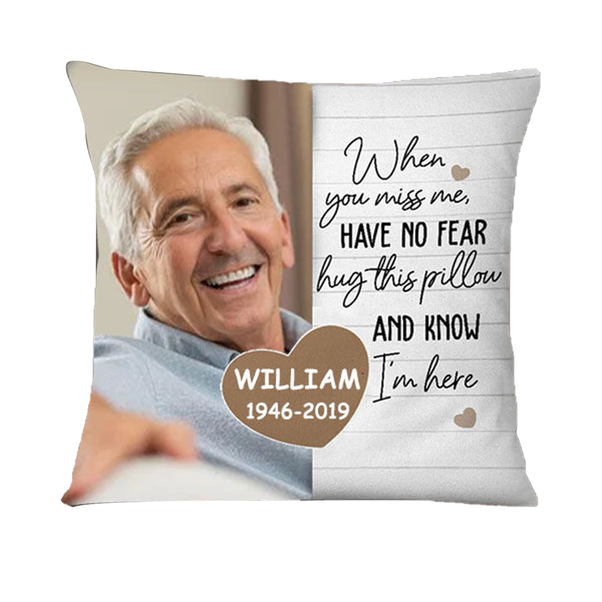 Personalized Memorial Pillow, When You Miss Me, Custom Memorial Gift