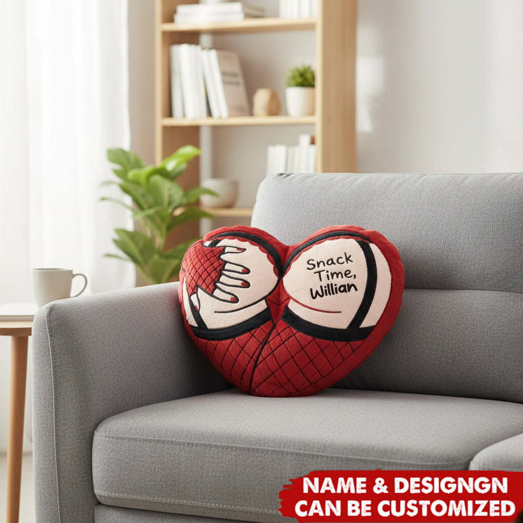 Personalized Couple Funny Heart Pillow With Name - Valentine's Day Funny Gag Gift For Couple