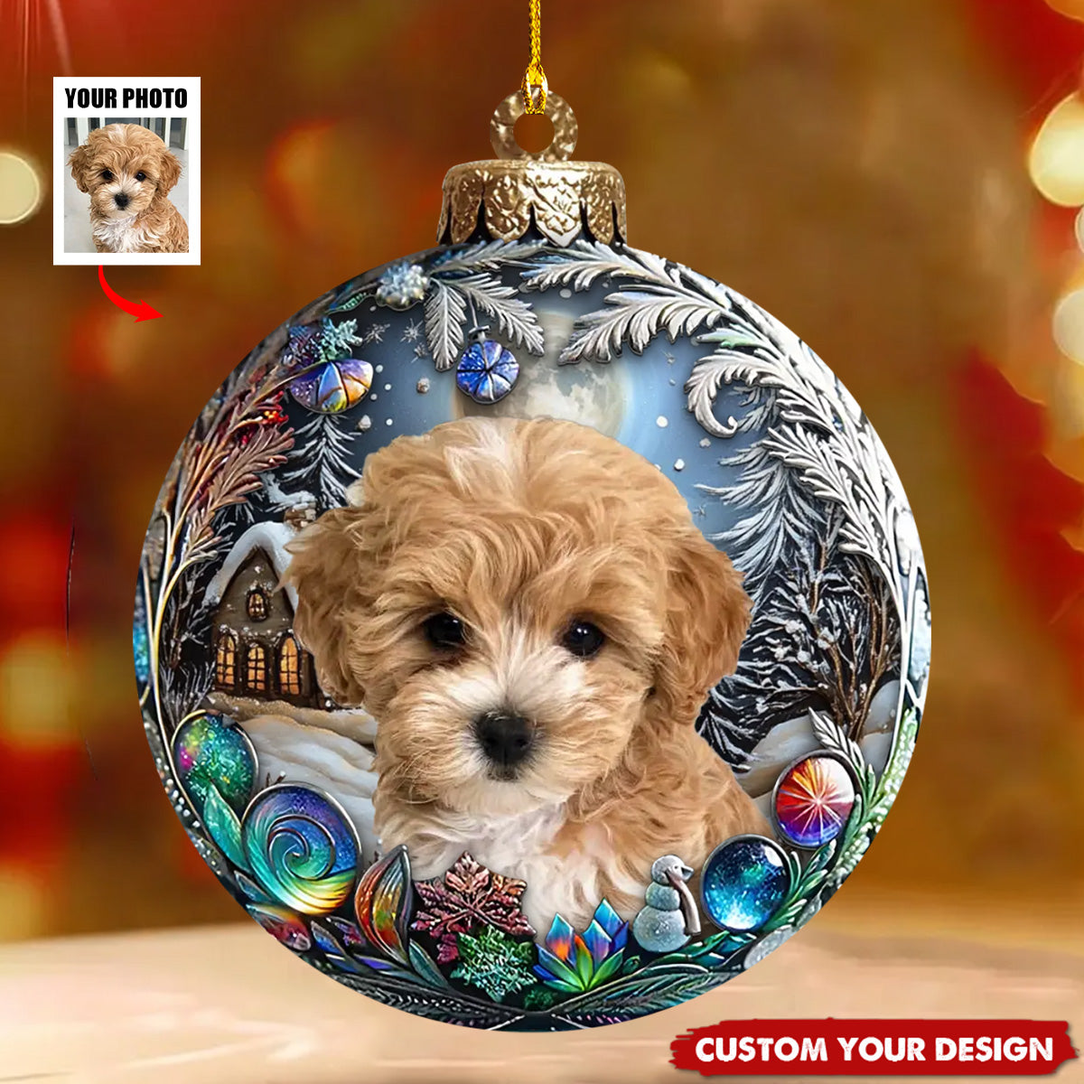 Personalized Cat & Dog Christmas Ornaments With Photo Pets Make Our Lives Whole Home Holiday Decorations For Pet Lovers