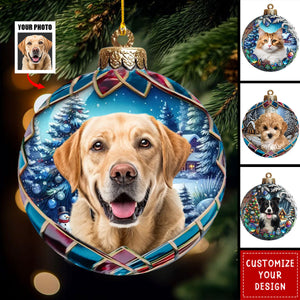 Personalized Cat & Dog Christmas Ornaments - Customized Photos Make Our Lives Whole ,Home Holiday Decorations For Pet Lovers