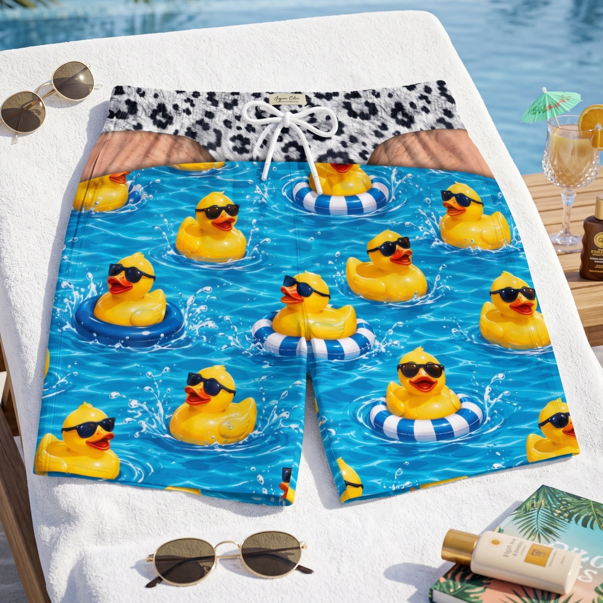 Custom Funny Men Swim Trunks - Personalized  Summer Vacation & Birthday Gag Gift For Husband Dad Son