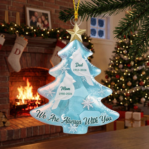 Personalized Cardinal Memorial Acrylic Ornament |  Christmas Sympathy Gift For Loss Of Family