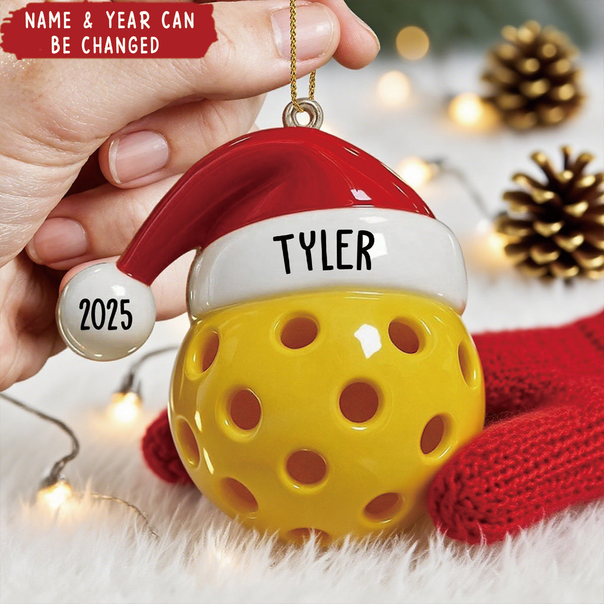 Personalized Sports Softball Athlete Wood Ornament With Name & Year,Thoughtful End-of-Season Christmas Gift For Athletes And Coaches