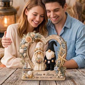 Personalized Couple Wedding Wooden Block | Anniversary Keepsake Decor For Newlyweds Couples