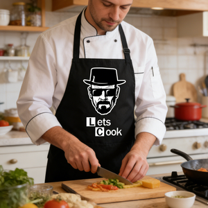Personalized "Lets Cook" BBQ Kitchen Chef Apron Father's Day Gift For Husband & Dad