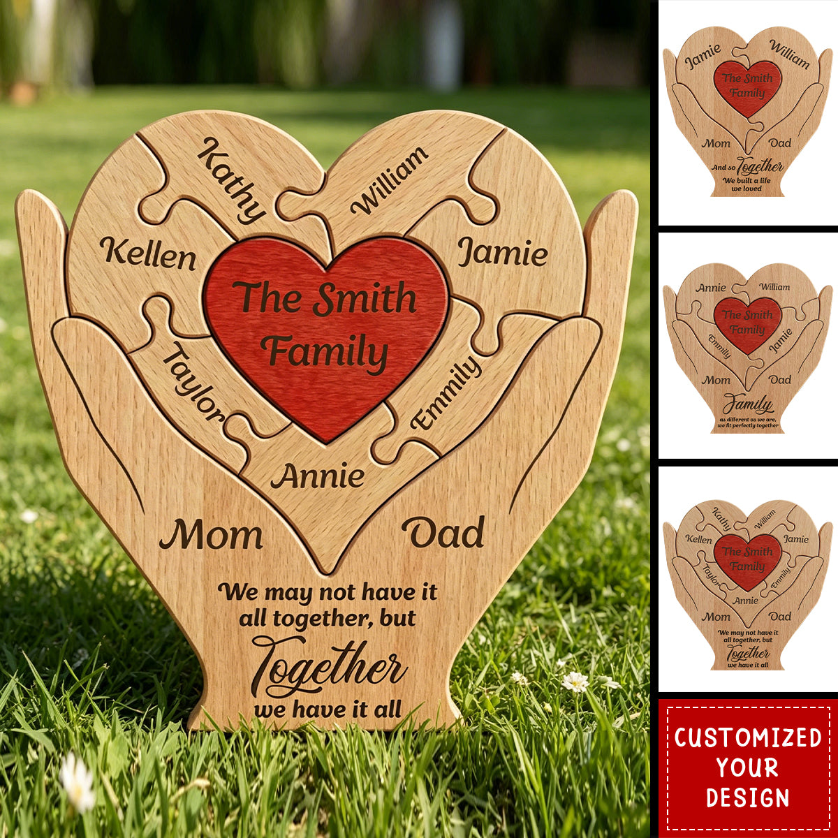 Family Puzzle For Mom, Dad, Daughter, Son You Are The Piece That Hold Us Together - Personalized Puzzle