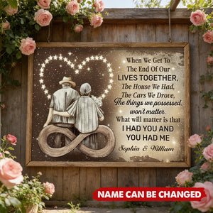 Personalized Vintage Me & You Always True Poster With Names | Romantic "Grow Old Together" Anniversary Valentine's Day Gift For Couples