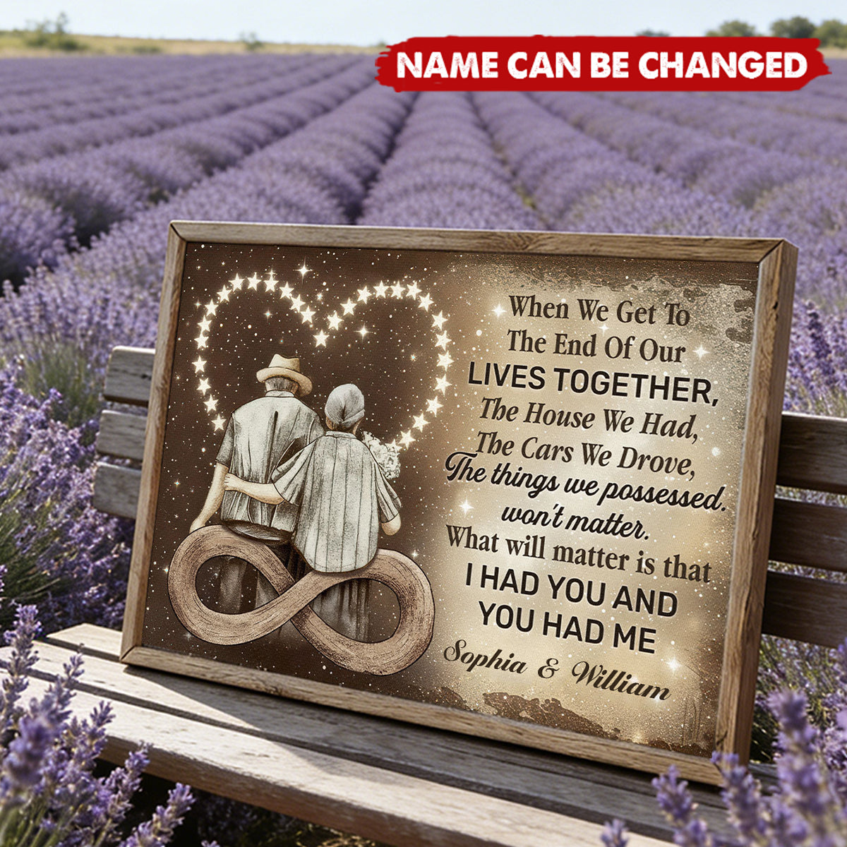 Personalized Vintage Me & You Always True Poster With Names | Romantic "Grow Old Together" Anniversary Valentine's Day Gift For Couples