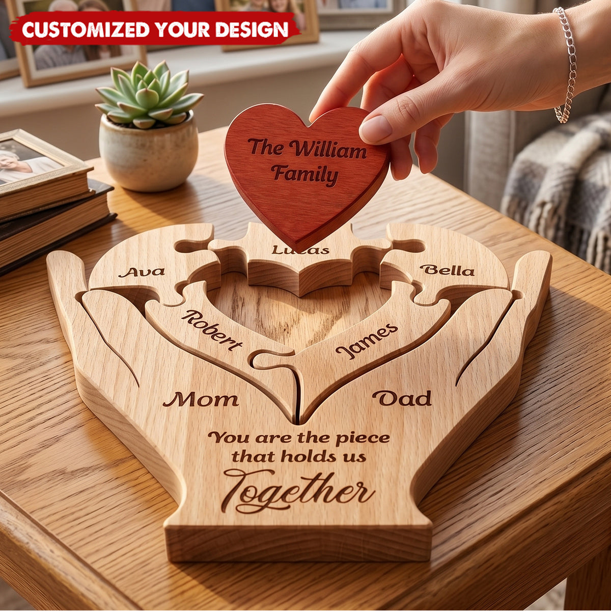 Family Puzzle For Mom, Dad, Daughter, Son You Are The Piece That Hold Us Together - Personalized Puzzle
