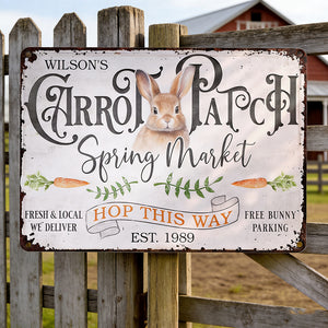 Customized Rustic Spring Market Metal Sign With Year & Name - Gardener's Spring Gift For Yard Lovers