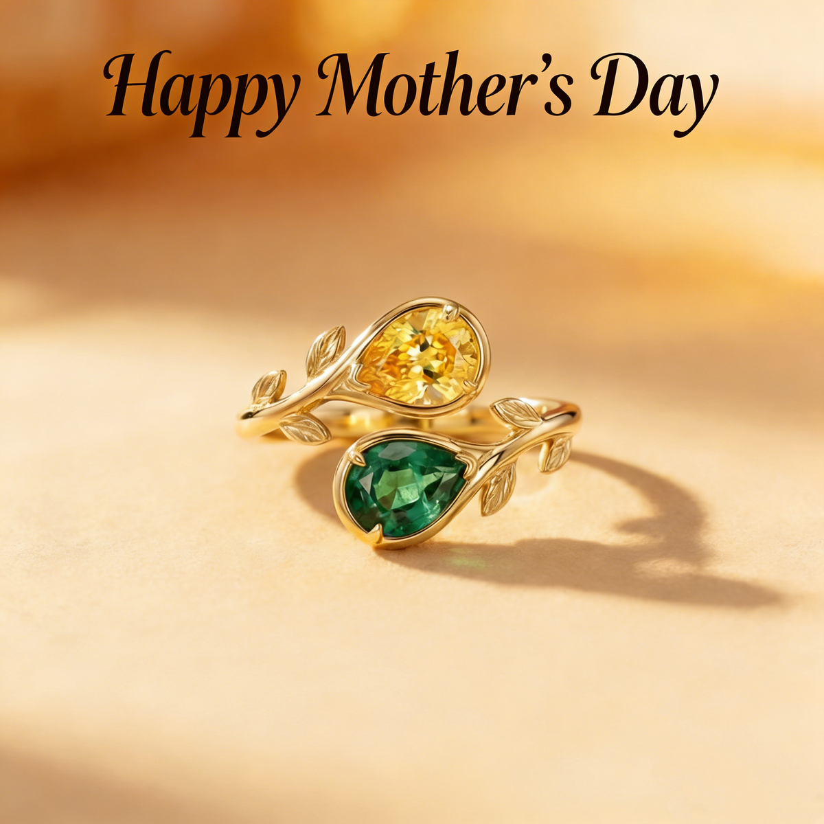 Personalized Dual Birthstone Eternity Ring | Elegant Jewelry Mother's Day Gift For Mom