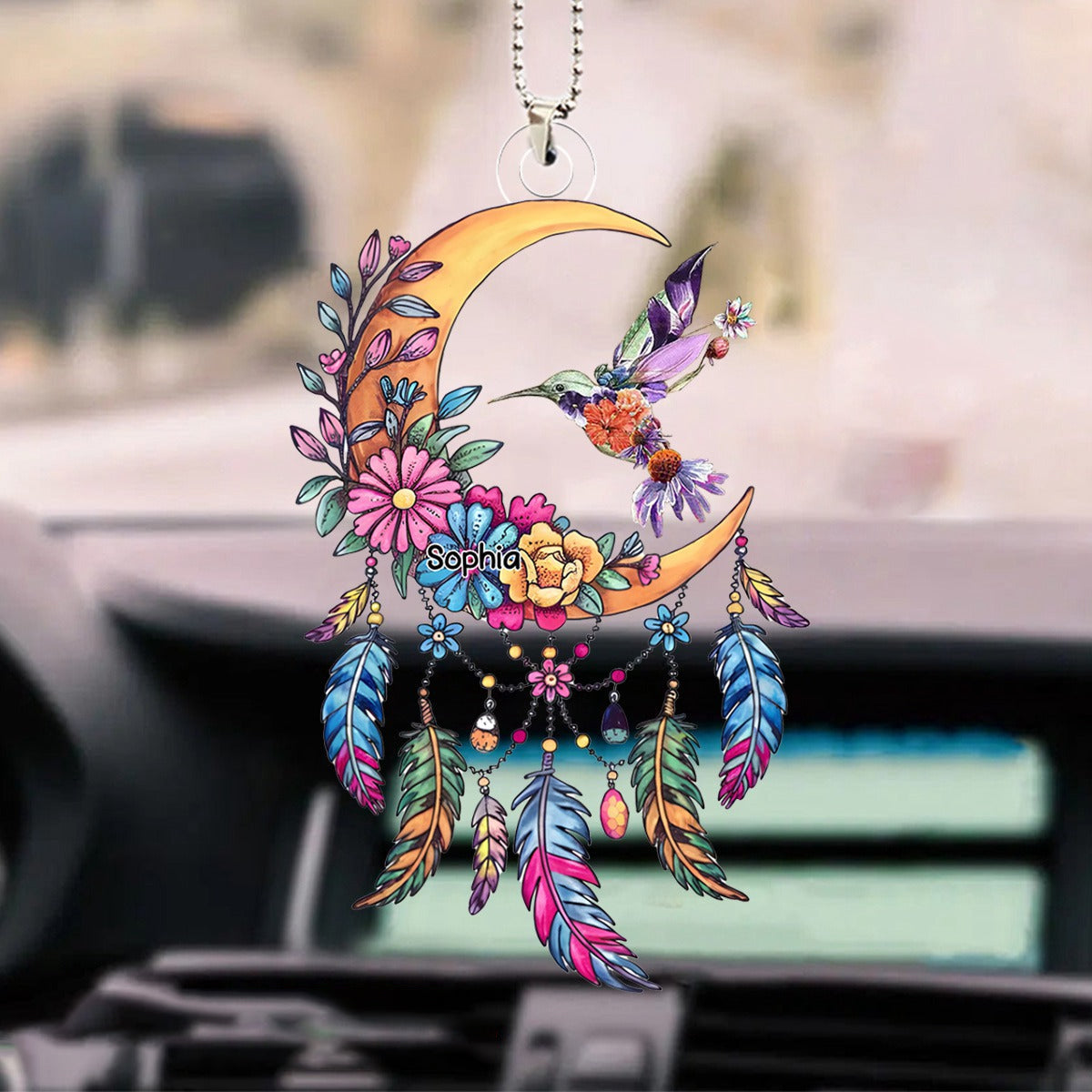 Hummingbird God Made Her An Angel - Personalized Acrylic Ornament