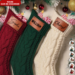 Family Personalized Monogram Christmas Stocking - Custom Embroidered Monogram,Christmas Home Decor For Family & Friends