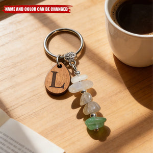 Personalized New Chapter Crystal Keychain With Initial | Meaningful Graduation Birthday Gift For Best Friend