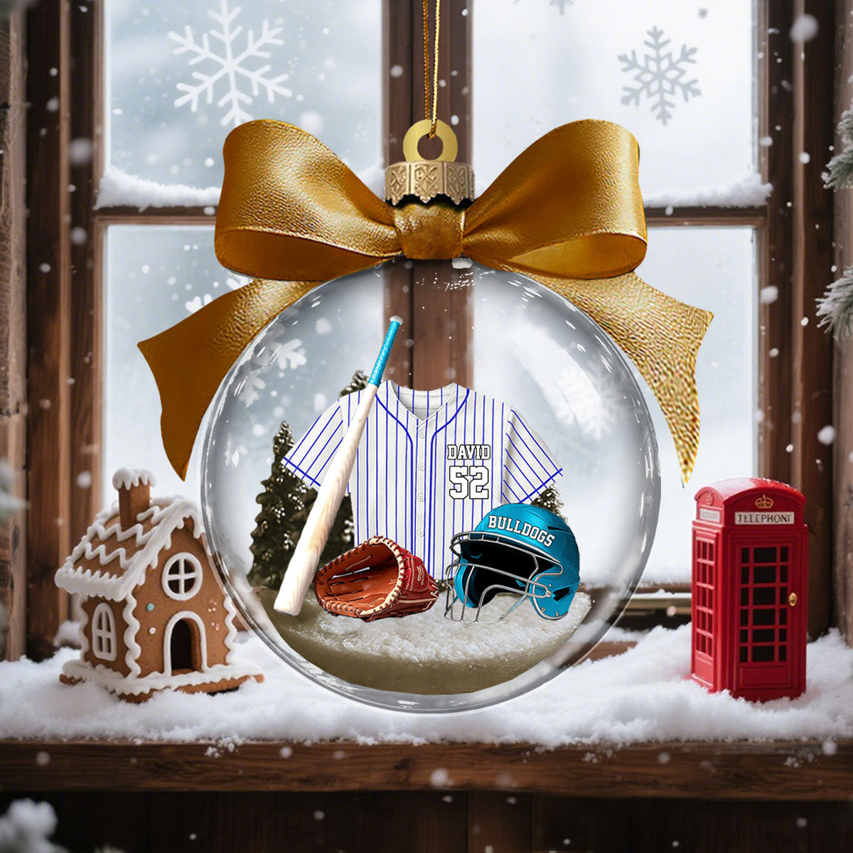 Personalized Baseball Ornament With Name Number & Uniform Color Ideal Christmas Gift For Player Coach Sport Lover