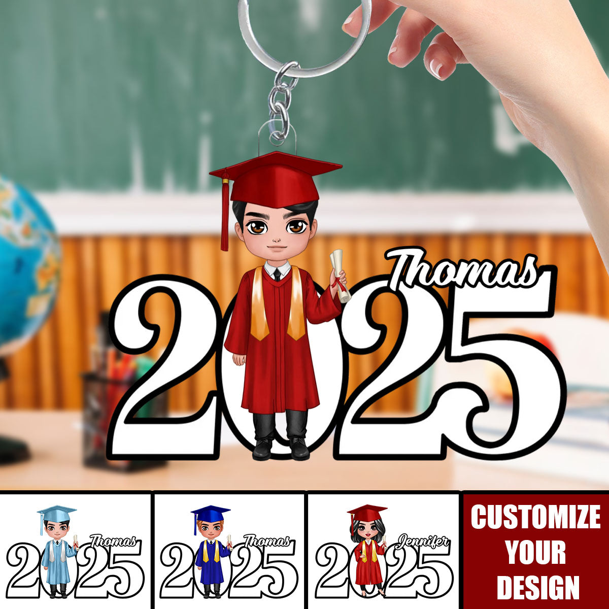 Personalized Acrylic Keychain 2025 Graduation Senior  Perfect Gift For Your Family Friends Graduation Gift