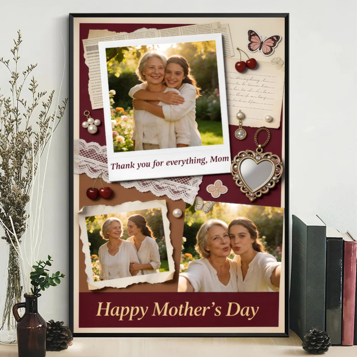 Personalized Vertical Poster | Thank You For Everything Mom | Mother's Day Gift For Mom