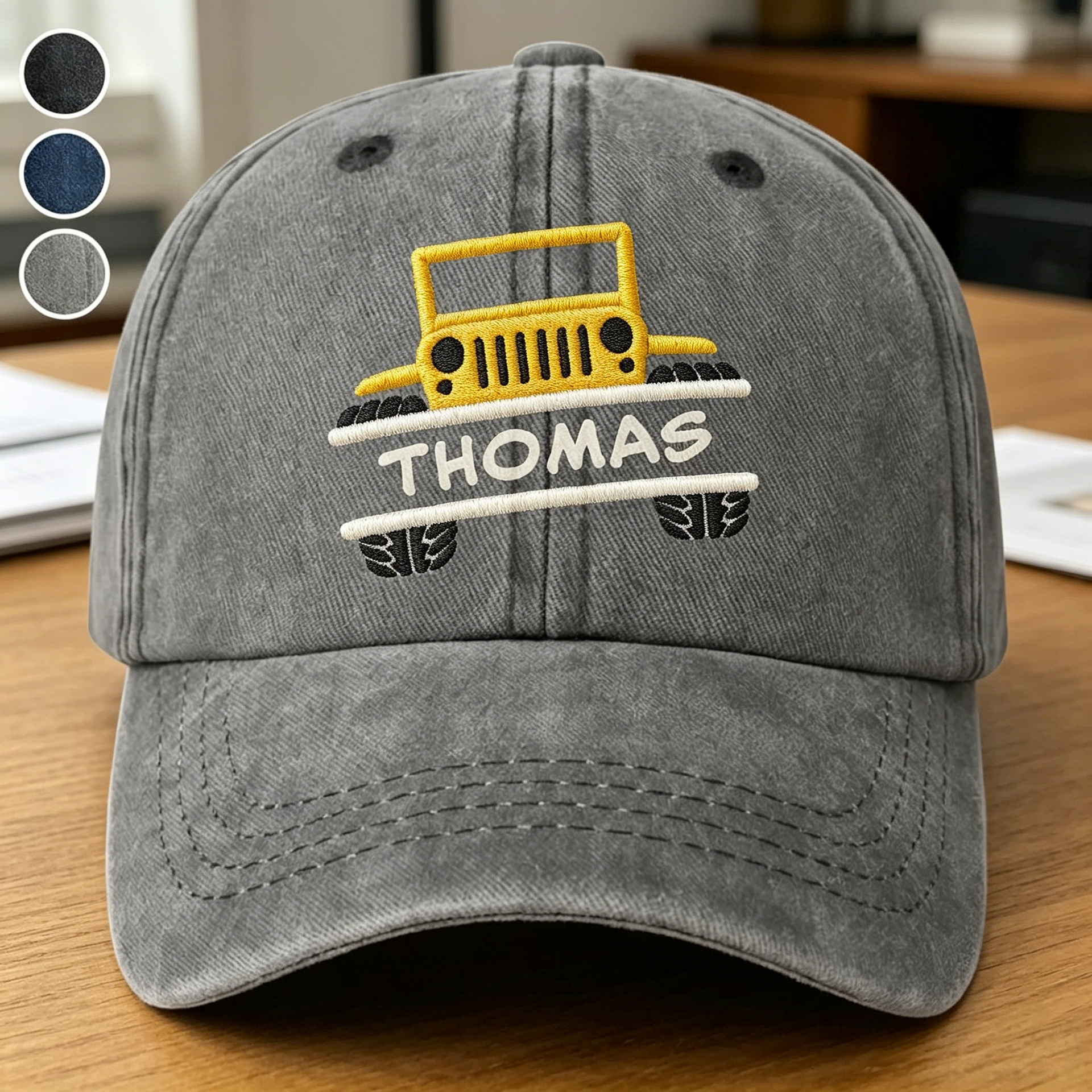 Personalized Adventure Awaits Car Cap With Color & Name | Father's Day Gift For Dad