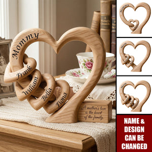 Personalized Mommy Heart Acrylic Plaque With 1-4 Children's Names |  Mother's Day Gift For Mom