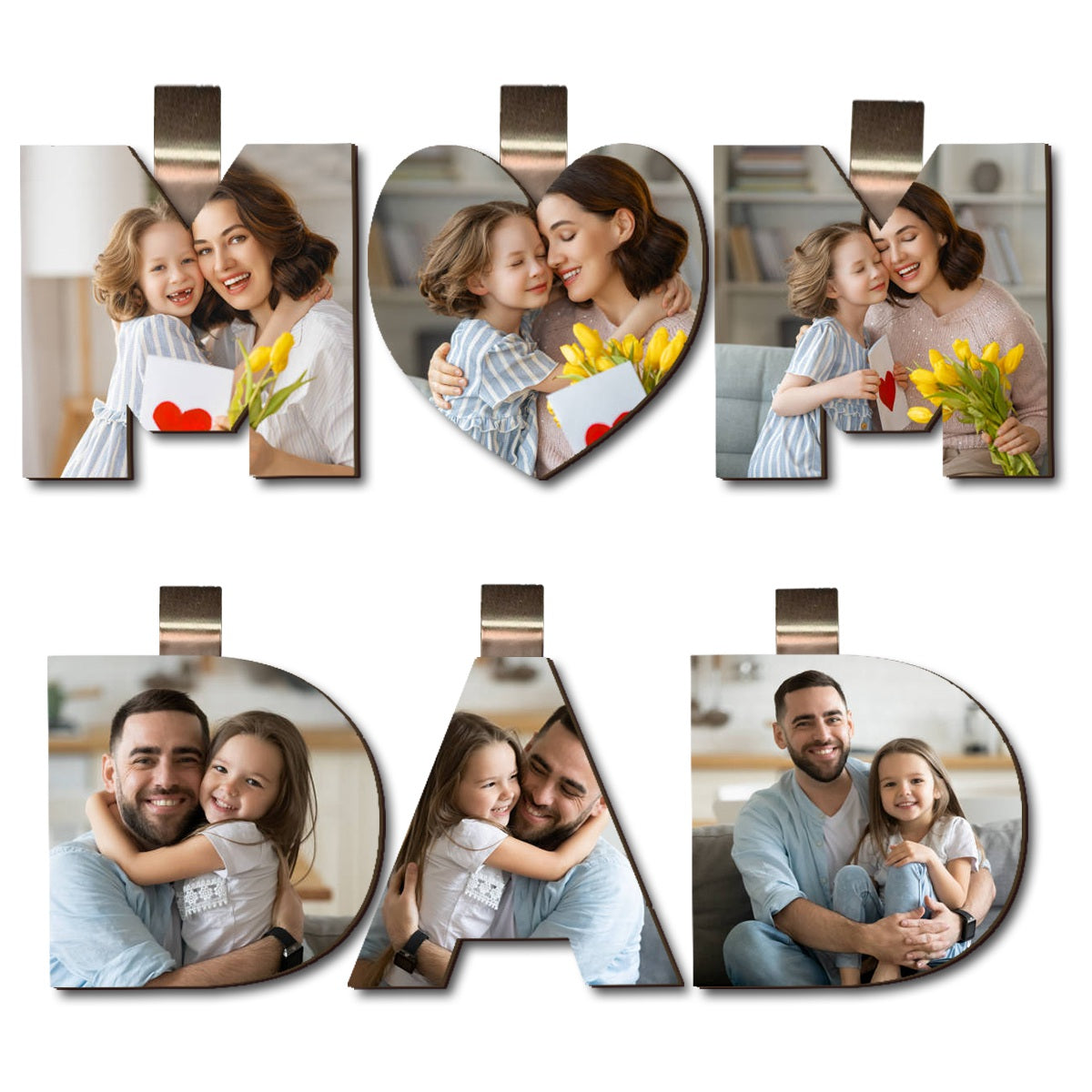 Personalized Photo Car Visor Clip - Custom Photo Dad, Mom Drive Safe