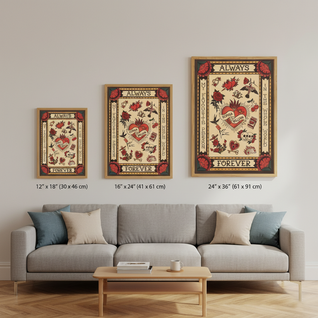 Personalized "Always My Favorite Person In The Whole World" Retro Poster With Name | Valentine's Day Gift For Couple